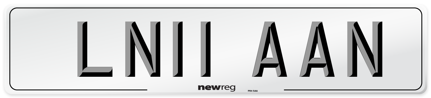 LN11 AAN Number Plate from New Reg